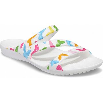 Crocs Kadee II Graphic Szandál Női Fehér Színes | HU 0494MQZA